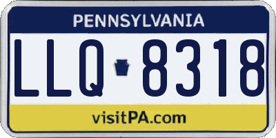 PA license plate LLQ8318