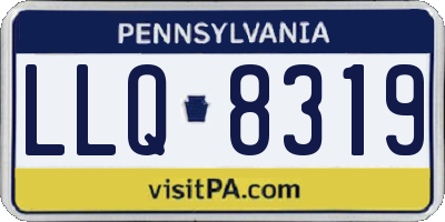 PA license plate LLQ8319