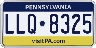 PA license plate LLQ8325