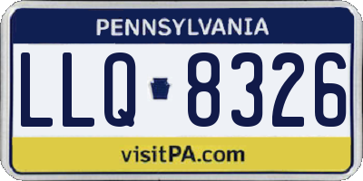PA license plate LLQ8326