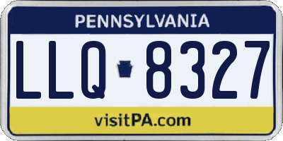 PA license plate LLQ8327