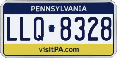 PA license plate LLQ8328