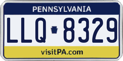 PA license plate LLQ8329