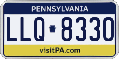 PA license plate LLQ8330