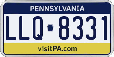 PA license plate LLQ8331