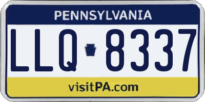 PA license plate LLQ8337