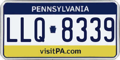 PA license plate LLQ8339
