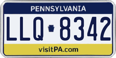 PA license plate LLQ8342