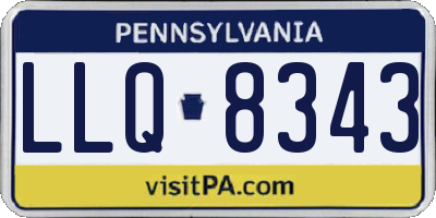 PA license plate LLQ8343