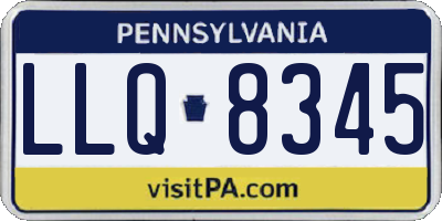 PA license plate LLQ8345