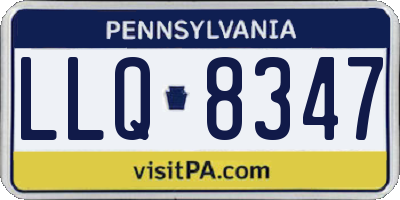 PA license plate LLQ8347