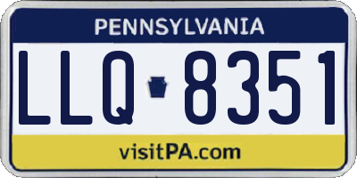 PA license plate LLQ8351