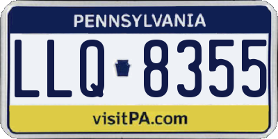 PA license plate LLQ8355