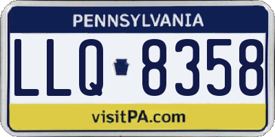 PA license plate LLQ8358