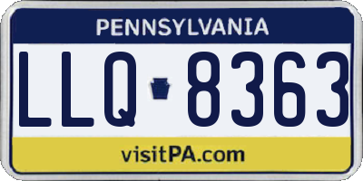 PA license plate LLQ8363