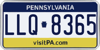 PA license plate LLQ8365