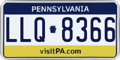 PA license plate LLQ8366