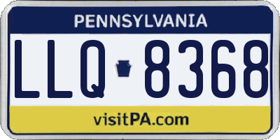 PA license plate LLQ8368