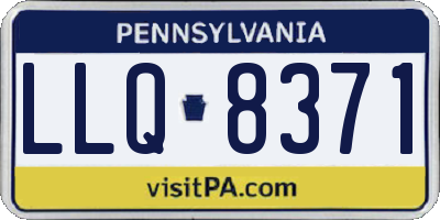 PA license plate LLQ8371