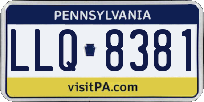 PA license plate LLQ8381