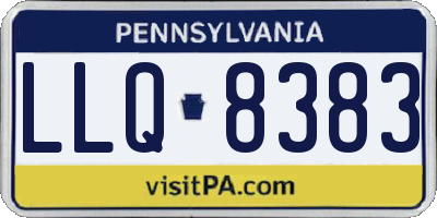 PA license plate LLQ8383