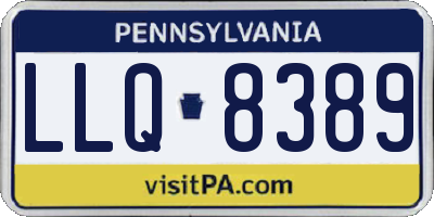 PA license plate LLQ8389