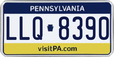 PA license plate LLQ8390