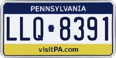 PA license plate LLQ8391