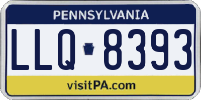 PA license plate LLQ8393