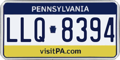 PA license plate LLQ8394