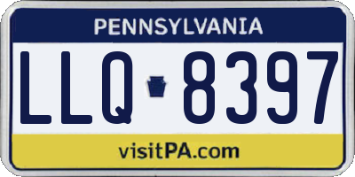 PA license plate LLQ8397
