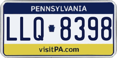 PA license plate LLQ8398