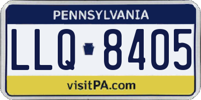 PA license plate LLQ8405