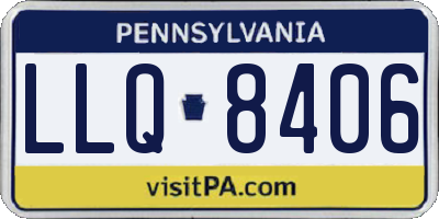 PA license plate LLQ8406