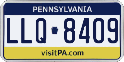 PA license plate LLQ8409