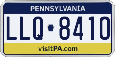 PA license plate LLQ8410