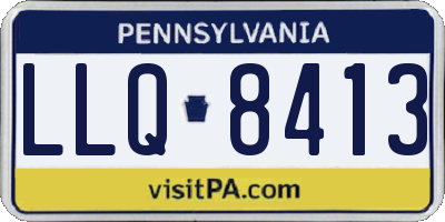 PA license plate LLQ8413