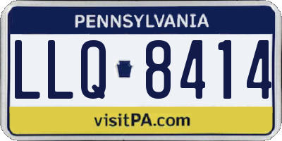 PA license plate LLQ8414