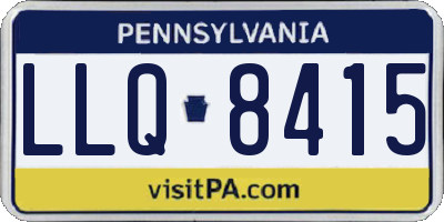 PA license plate LLQ8415