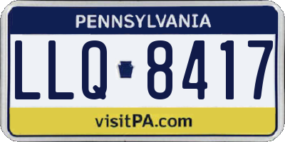 PA license plate LLQ8417