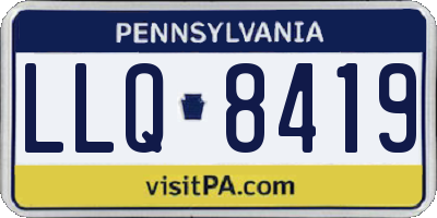 PA license plate LLQ8419