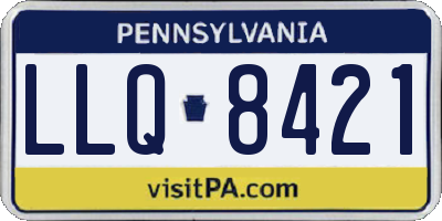 PA license plate LLQ8421