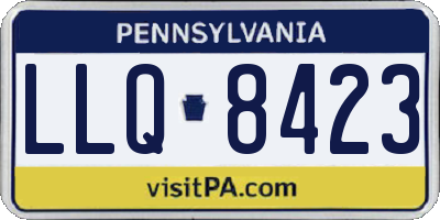 PA license plate LLQ8423