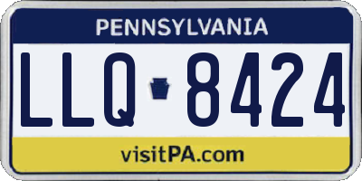 PA license plate LLQ8424