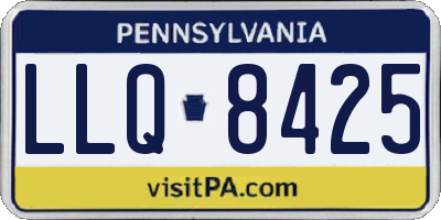 PA license plate LLQ8425