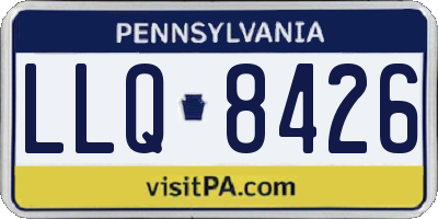 PA license plate LLQ8426