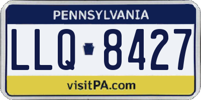 PA license plate LLQ8427