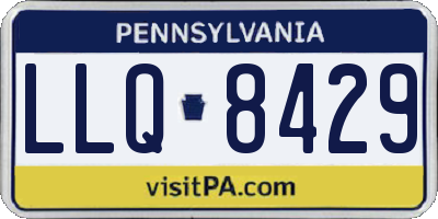 PA license plate LLQ8429