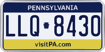 PA license plate LLQ8430
