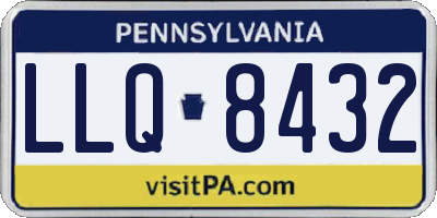 PA license plate LLQ8432